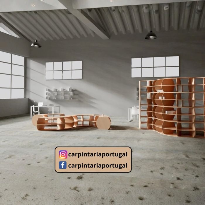 Estantes e bancos orgânicos
