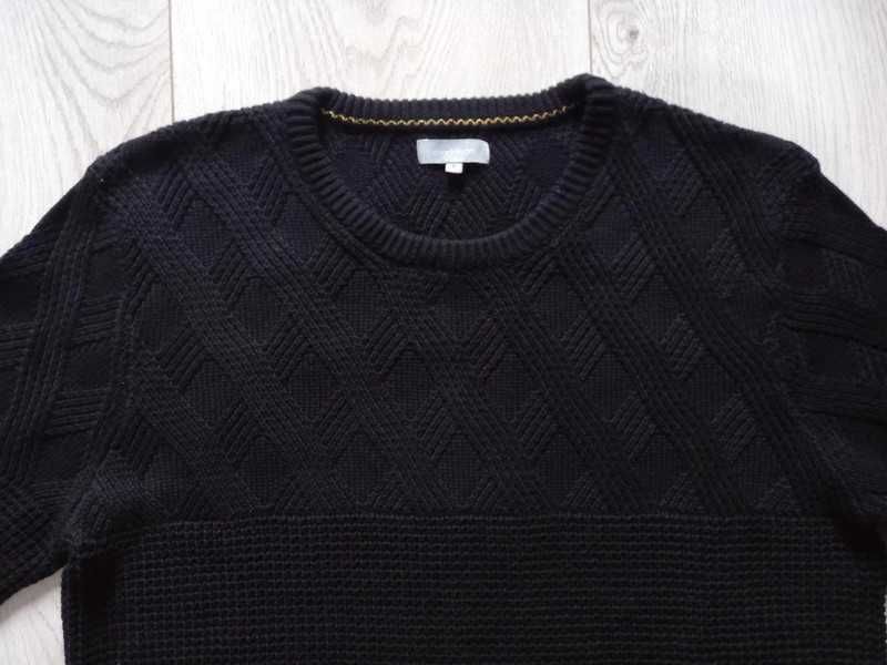 czarny męski sweter marki Maddison roz. L z domieszką wełny