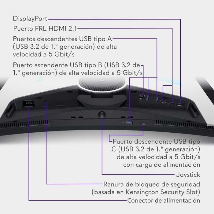 ISG Dell Alienware AW3225QF 32" QD-OLED UltraHD 4K 240Hz 0.03ms G-SYNC Curvo