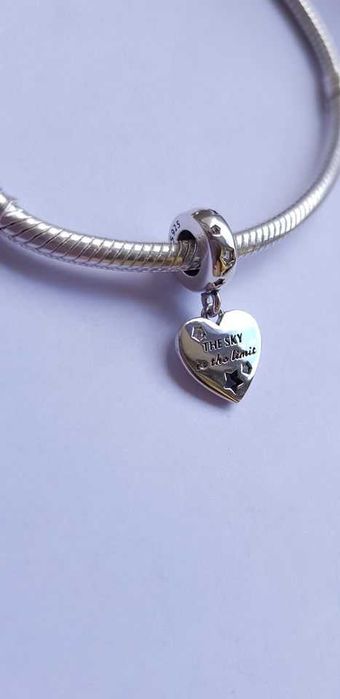 charms zawieszka srebro 925 gwiazdy z gratulacjami