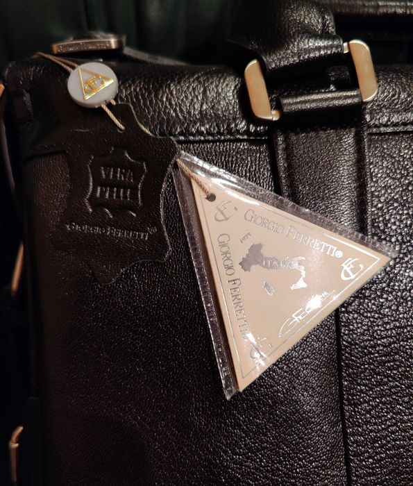 Чоловіча сумка-портфель GIORGIO FERRETTI з натуральної шкіри.