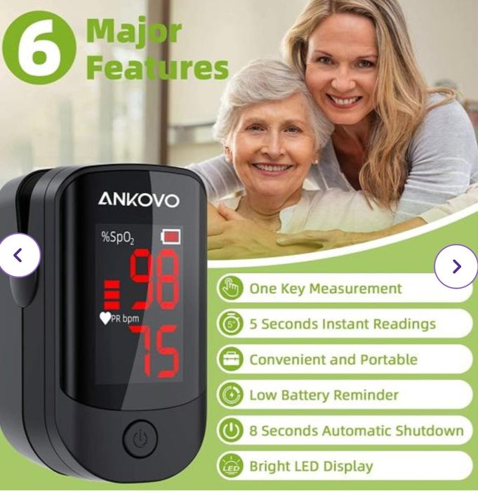 Oxímetro Portátil com Grande Display