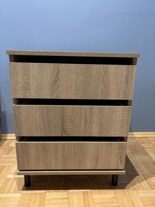 Szafka z trzema półkami dąb sonoma