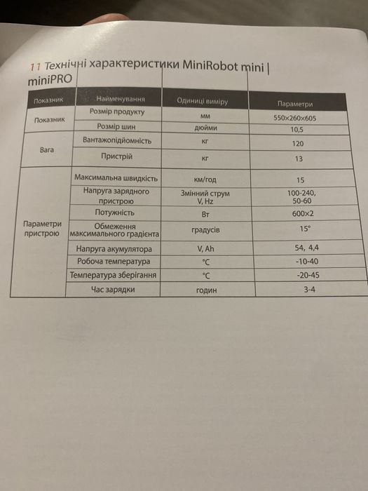 Гіроскутер MiniRobot M1 Mini54V
