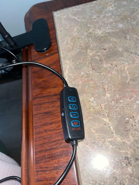 candeeiro com ring light