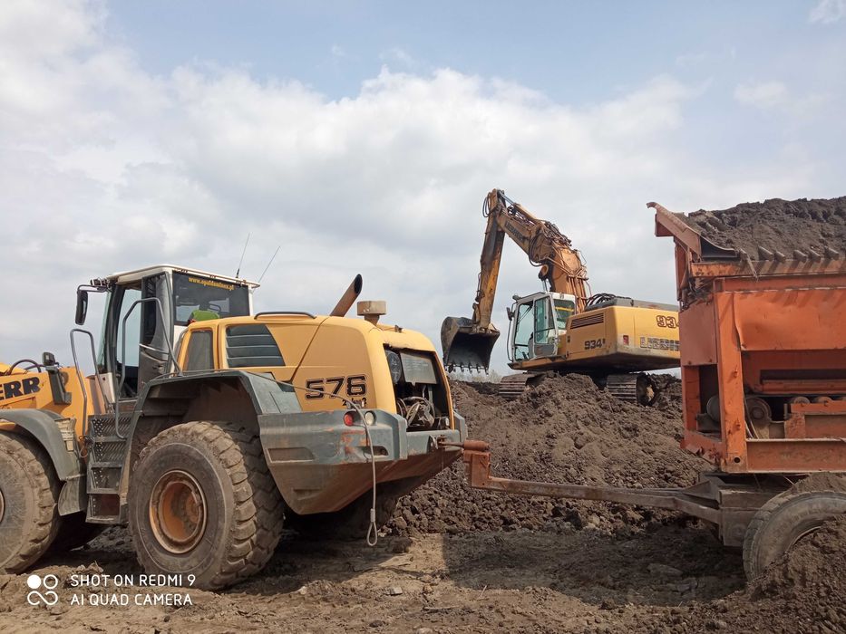 Usługi sprzętem budowlanym koparki ładowarki