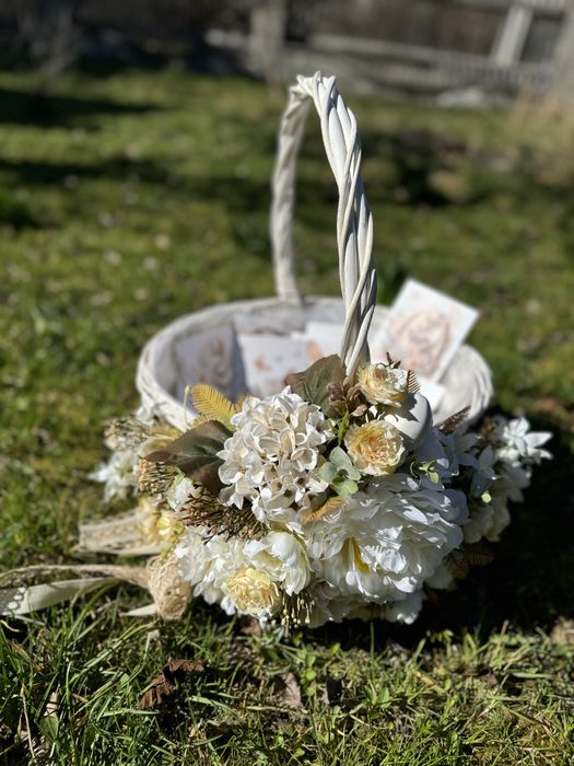 Kosz Wielkanocny z kwiatami (+ Wysylka)