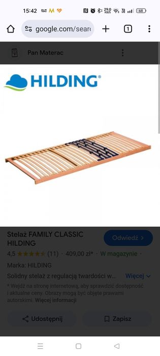 Stelaż do łóżka 90