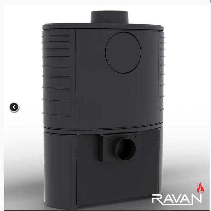 Піч-камін для великого будинку (2 поверхи) — Ravan Deluxe 14 кВт