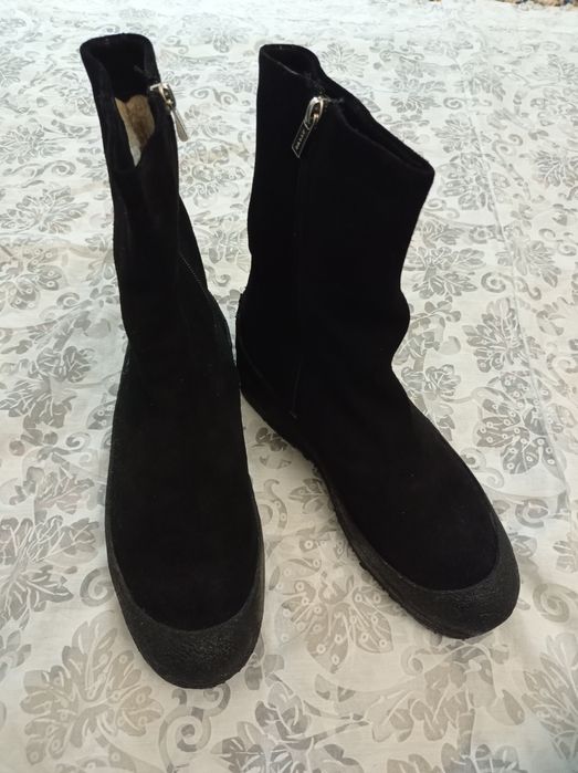 Bally curling 42 сапоги чоботи чоловічі замш зимові теплі овчина