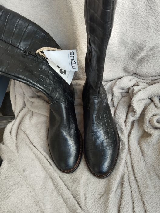 Oficerki damskie skórzane