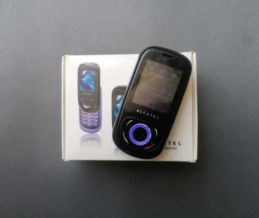 Alcatel one touch 380 rozsuwany fioletowy zestaw