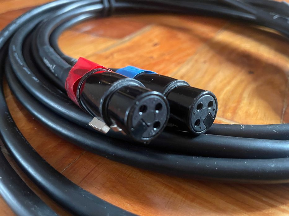 Dois cabos XLR 3 metros