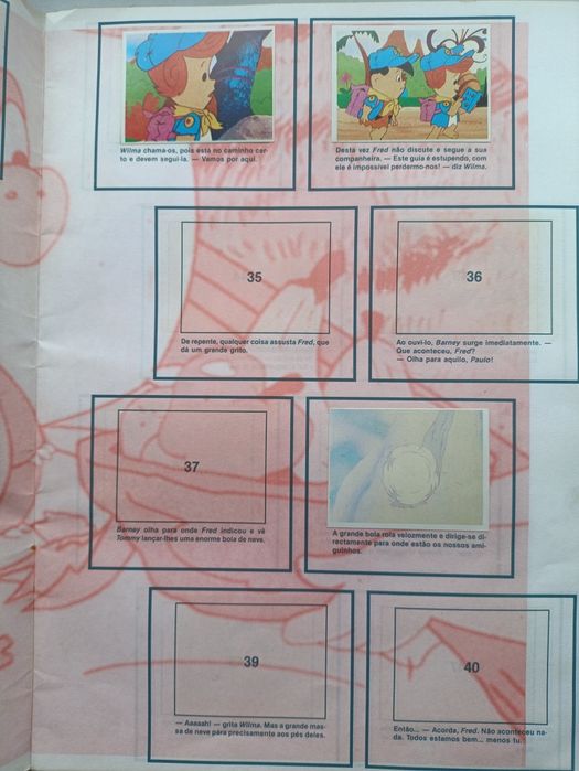 Caderneta Cromos Flintstones 1986 Impala Vintage Rara (Incompleta)