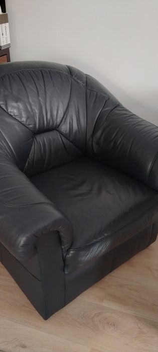 Narożnik skórzany z funkcją spania