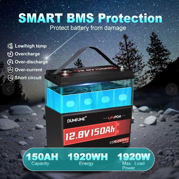 Акумулятор LiFePO4 12V 150Ah