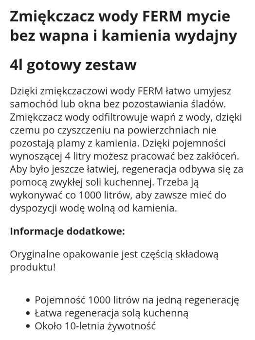 Zmiękczacz wody nowy polecam