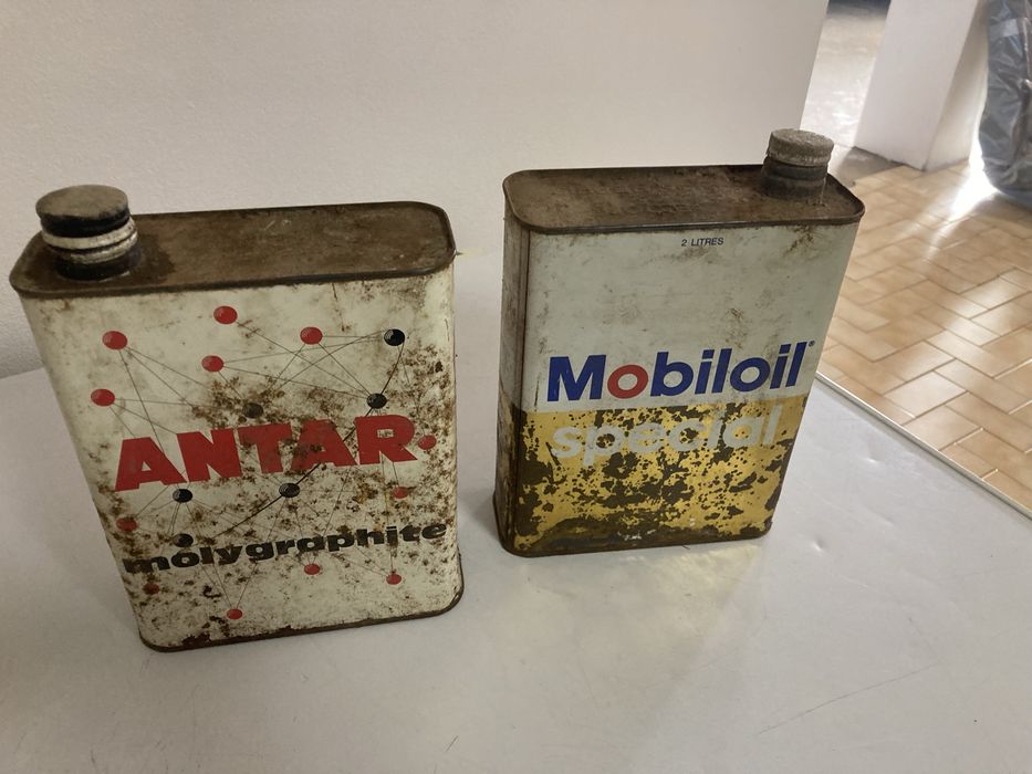 Latas de oleo  antigas