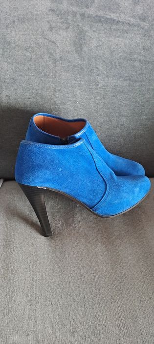 Botins azul camurça