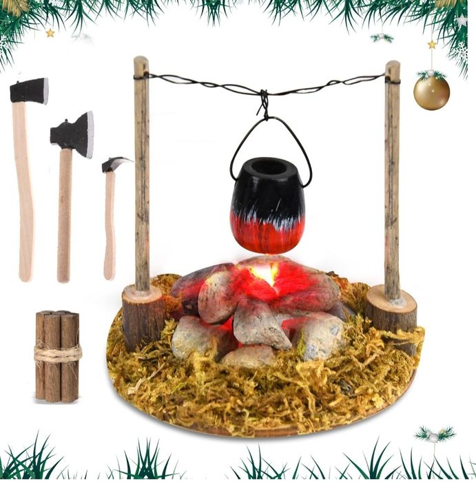 Akcesoria do ogniska świątecznego Johiux Gnome LED