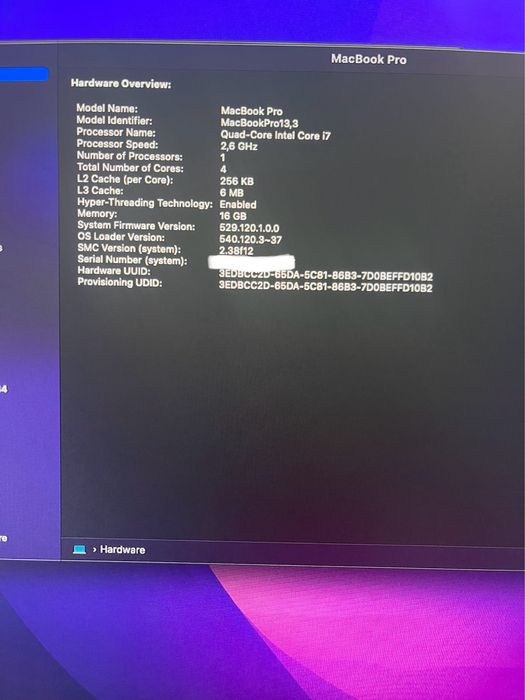 Macbook Pro 15’’ i7 2,6GHz 1Tb 16Gb - ler