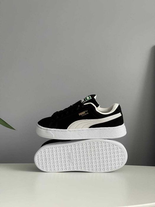 Кеди Puma Suede XL Black White кросівки пума чорні білі замша