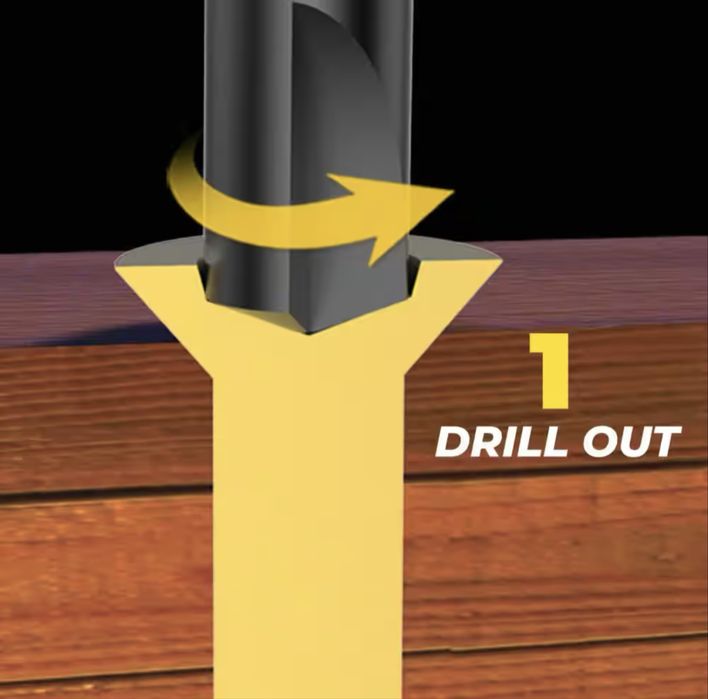 Набір сверл для викручування гвинтів (5 штук) з футляром.