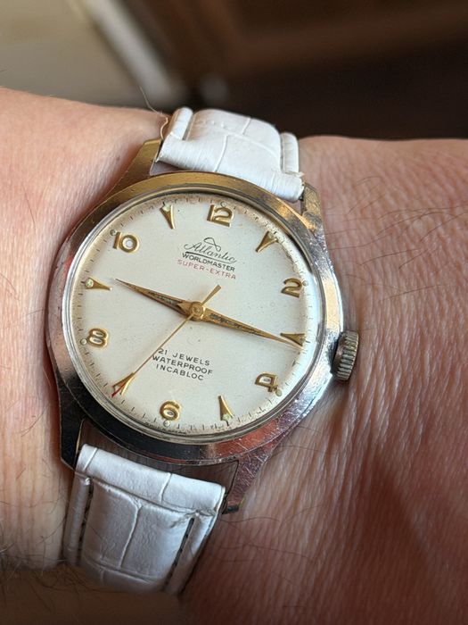 Atlantic Worldmaster Super-Extra 21jewels, duży 38/45mm, piękny stan