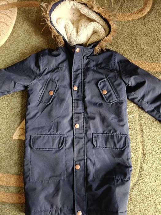 Kurtka chłopięca zimowa długa roz 140