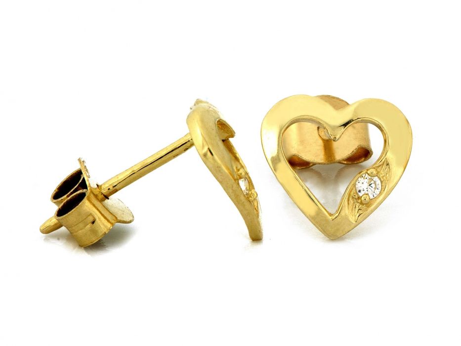 Złote kolczyki z cyrkonią PR 585