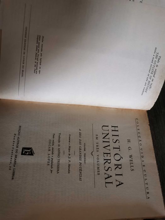 História Universal Vols I, II, III – H. G. Wells