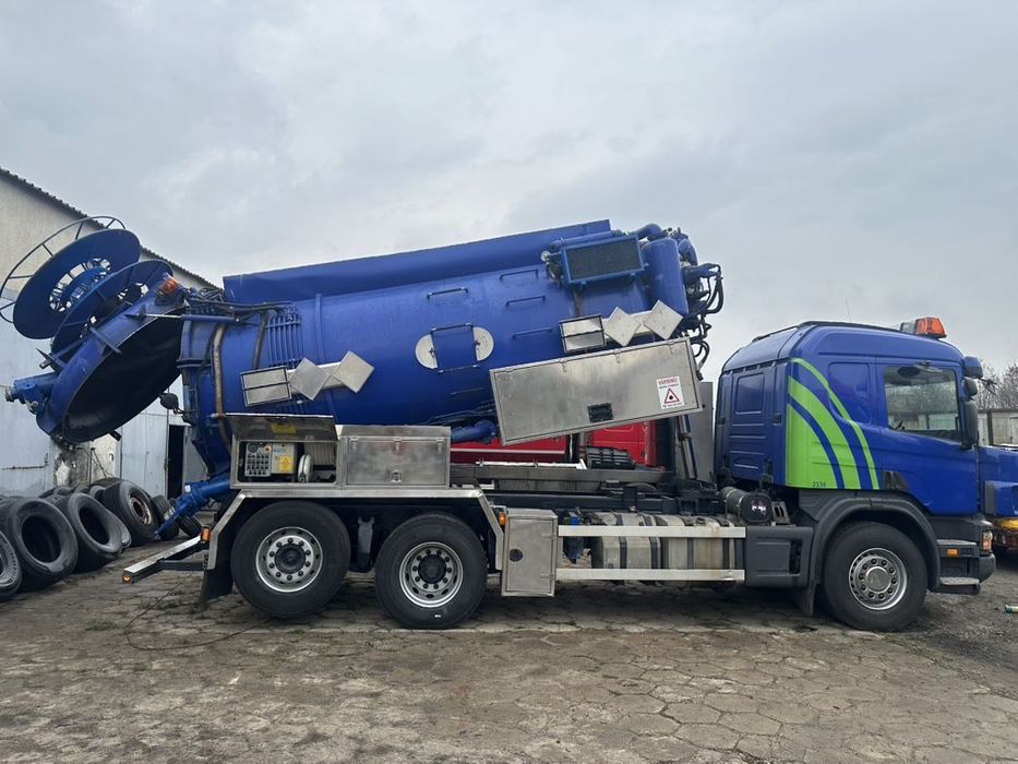 Scania P380 WUKO Asenizacja Szambiarka 14 tys L Wywrotka  kiprowana 3 komory półautomat 1 własciciel