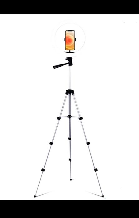 Anel de luz para selfie de 10 polegadas com tripé de 1M