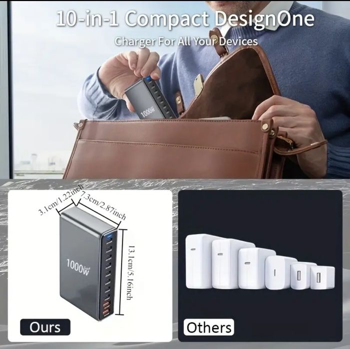 Зарядное станция быстрой зарядкой на 10 портов