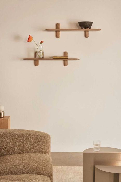 Prateleiras SKLUM Veleta 80cm Shelf Shelves Madeira Manga NOVO