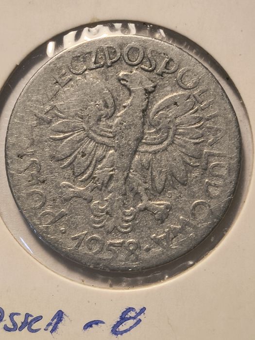 5 zł rybak 1958 rok