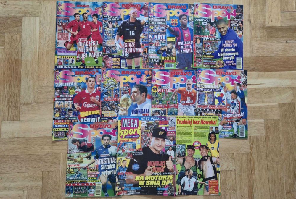 Zestaw Bravo Sport 1998 oraz 1999 (+gratis Mega Sport) gazeta