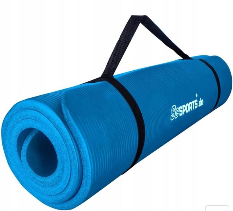 Mata do ćwiczeń ScSPORTS 190 cm x 80 cm niebieski
