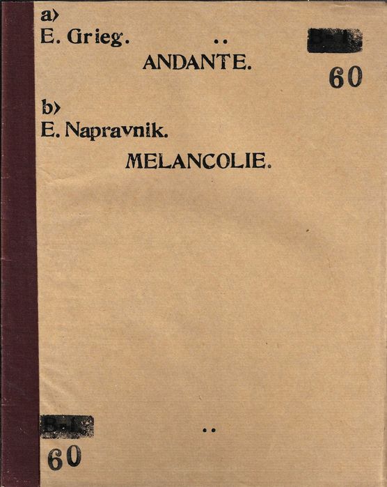 Partitura Antiga Clássica (1919) - Edvard Grieg / E. Napravnik