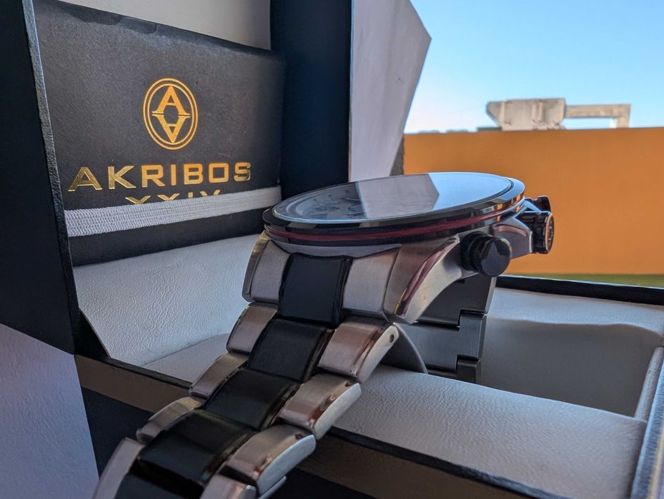 Relógio Akribos XXIV AK619SSB Swiss Made Cronógrafo 48mm