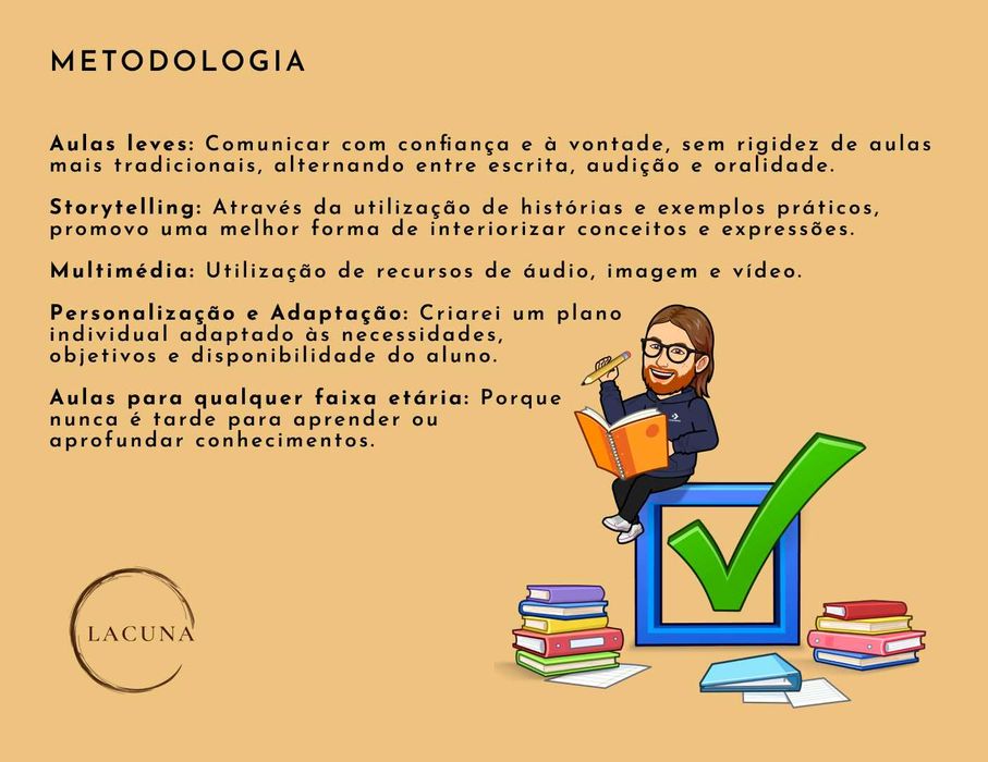 Aulas Online de Inglês/Português - LACUNA Explicações