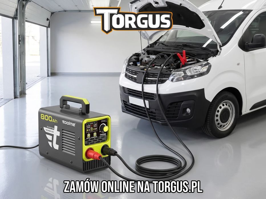 NOWY Prostownik z Rozruchem Toolme TM060 Inwertorowy 12V 24V 500A 800Ah Mikroprocesorowy AGM GEL EFB Start-Stop Auto Bus Ciężarówka FAKTURA!