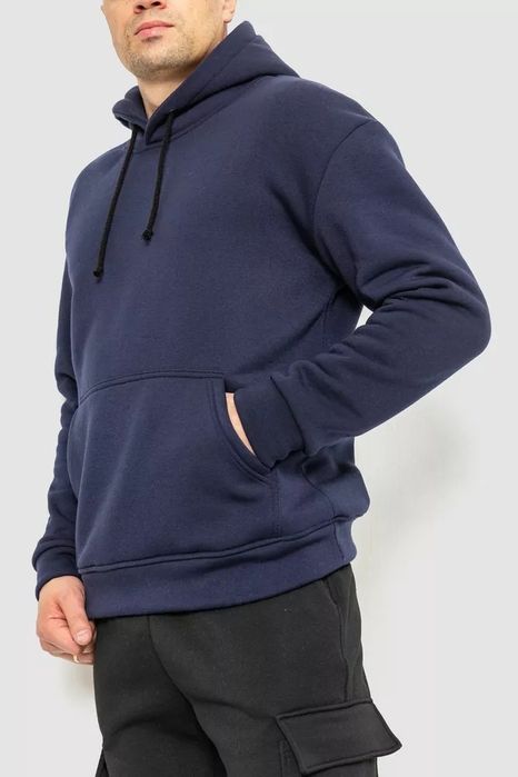 Худі чоловічий на флісі однотонний