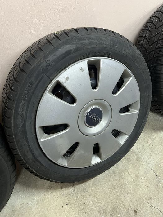 Продам комплект дисків 5*108/r16 з резиною 205/55/16 та колпаками