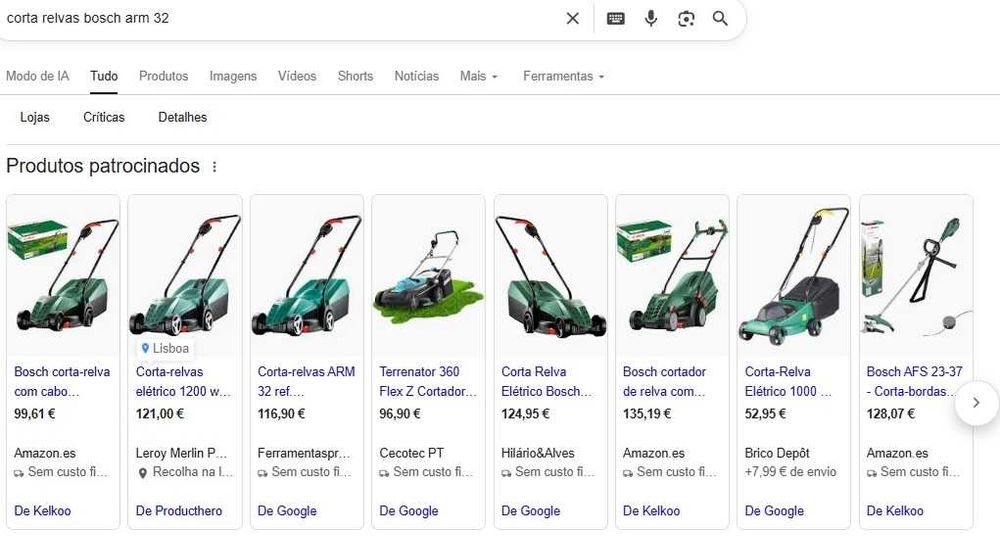 Corta-relvas elétrico 1200 w 32 cm Bosch Arm 32