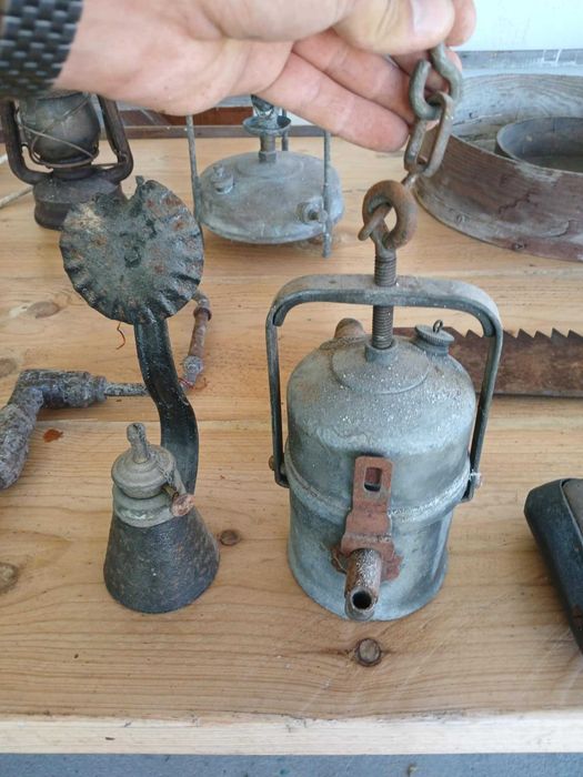 Antiga lanterna de mineiro inicio do sec. XX