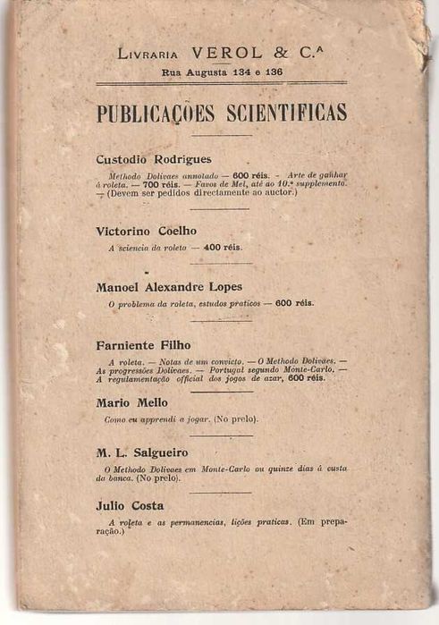 A Roleta – Portugal segundo Monte-Carlo – Notas de um convicto