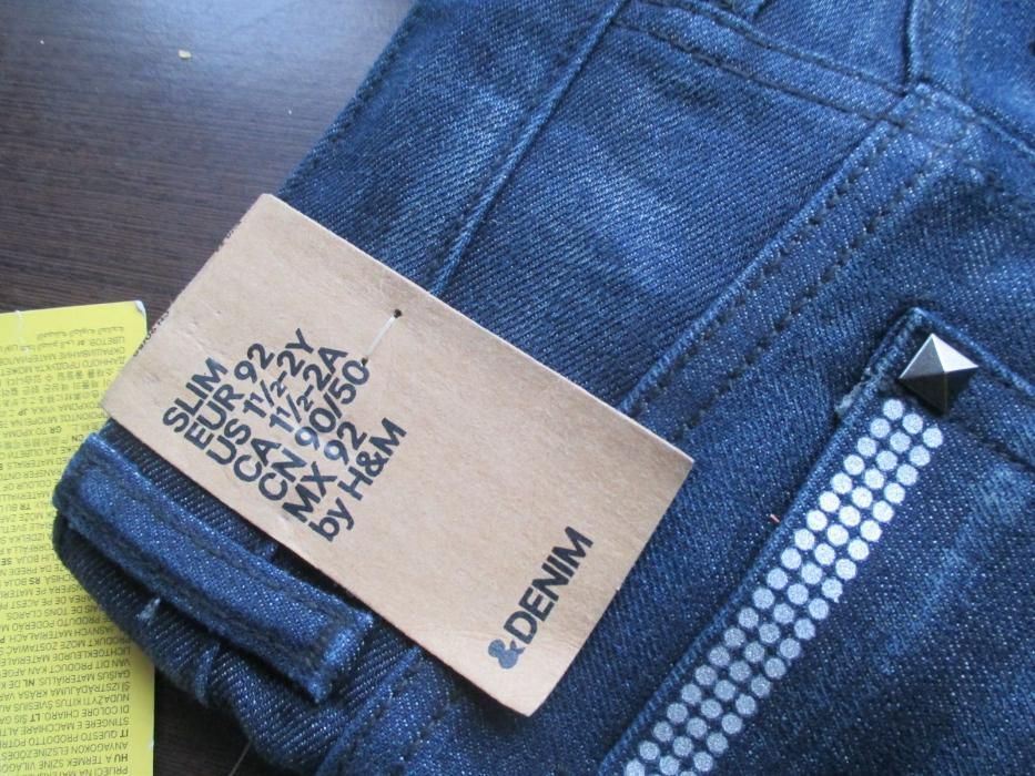 Nowe z metką -H&M - jeansy r 92