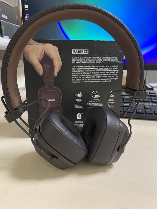 навушники Marshall major IV коричневі