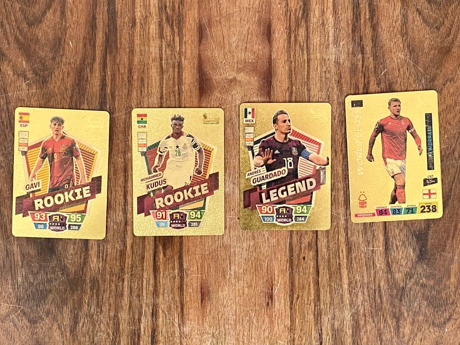 Karty piłkarskie złote Premier league world football stars